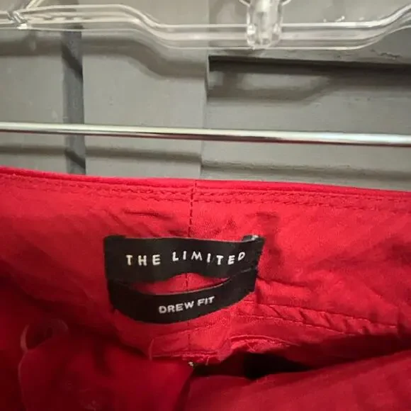 The Limited The Drew Fit Red Cropped Straight Leg Ankle Pants Size 6 - Picture 5 of 12
